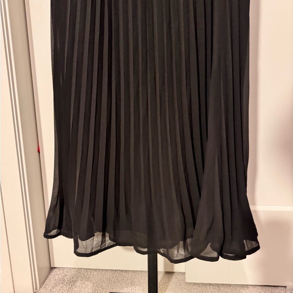 NWOT Lulu's Celebratory Aesthetic Black Pleated Maxi Strapless Dress - Picture 13 of 14